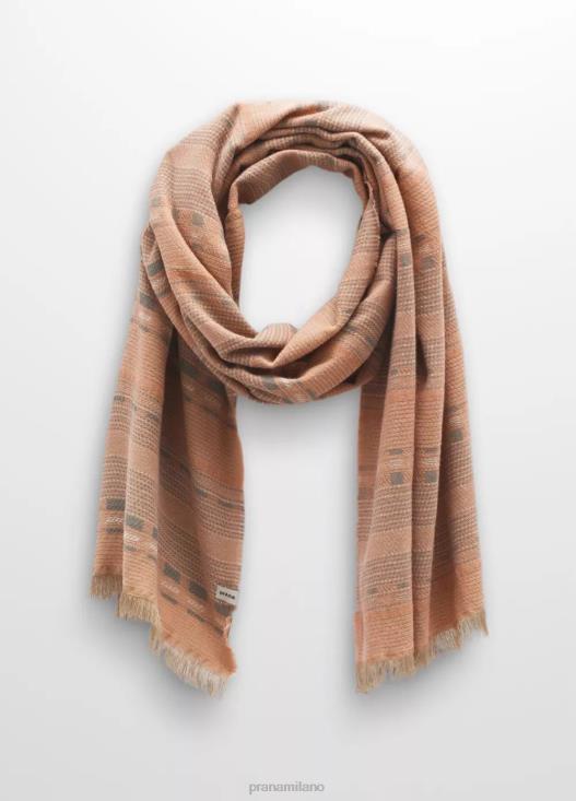 donne sciarpa floreale prAna sabbia rosa Accessori T6DPZ720