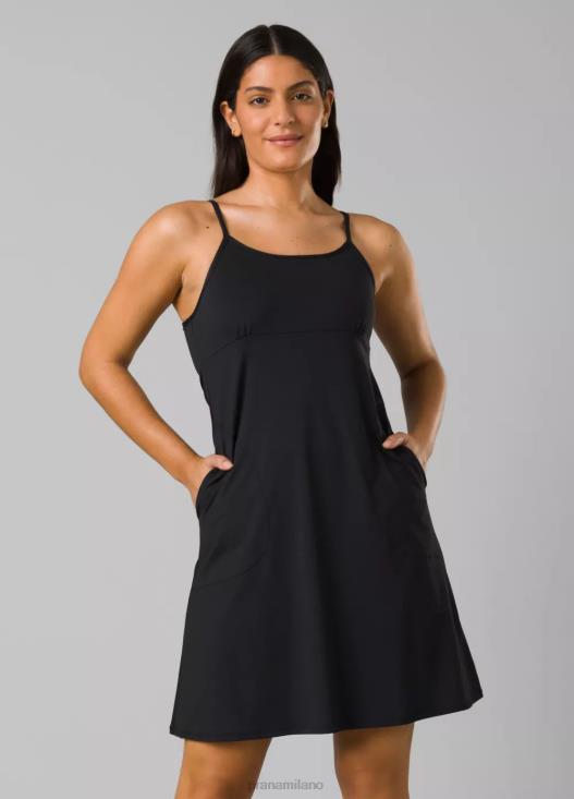 donne abito con molle in granito prAna nero vestiario T6DPZ555