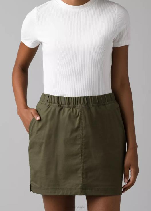 donne gonna con doppia visiera prAna carico verde vestiario T6DPZ480