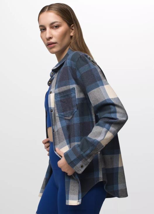 donne Flanella del canyon dorato prAna blu stagionato vestiario T6DPZ30