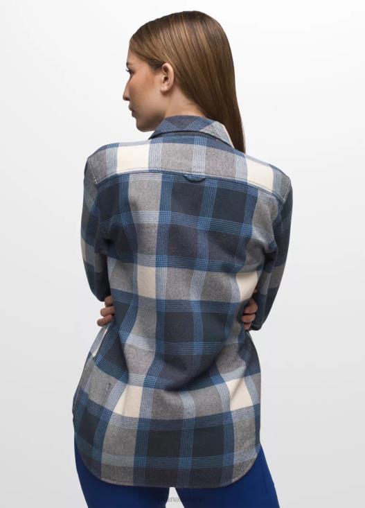 donne Flanella del canyon dorato prAna blu stagionato vestiario T6DPZ30