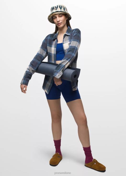 donne Flanella del canyon dorato prAna blu stagionato vestiario T6DPZ30