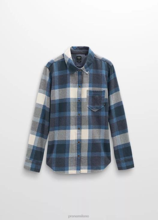 donne Flanella del canyon dorato prAna blu stagionato vestiario T6DPZ30