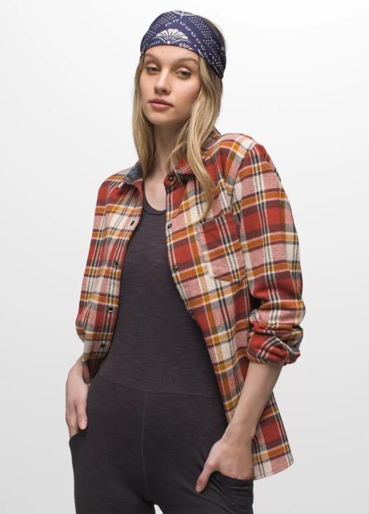 donne Flanella del canyon dorato prAna ruggine vestiario T6DPZ28