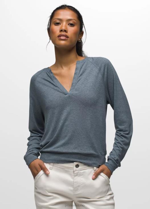 donne accogliente dolce brezza top prAna blu stagionato vestiario T6DPZ7