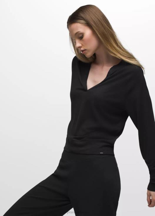 donne accogliente dolce brezza top prAna nero vestiario T6DPZ8