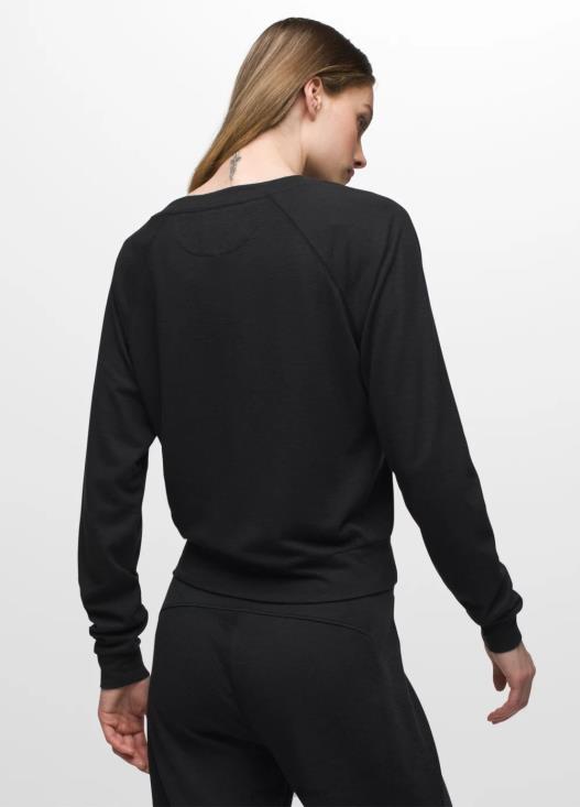donne accogliente dolce brezza top prAna nero vestiario T6DPZ8