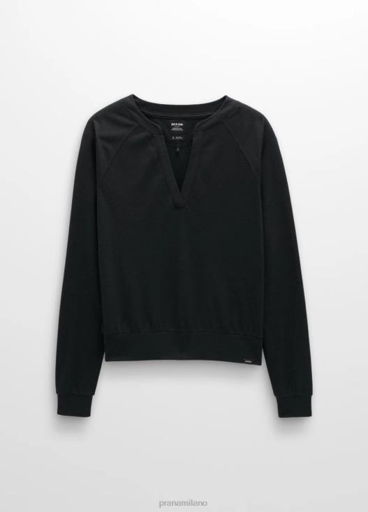 donne accogliente dolce brezza top prAna nero vestiario T6DPZ8