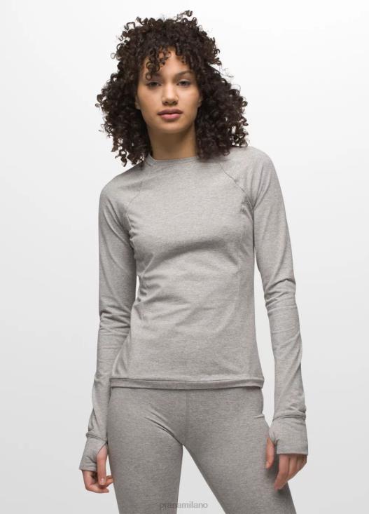 donne girocollo con flusso di ghiaccio prAna grigio erica vestiario T6DPZ92