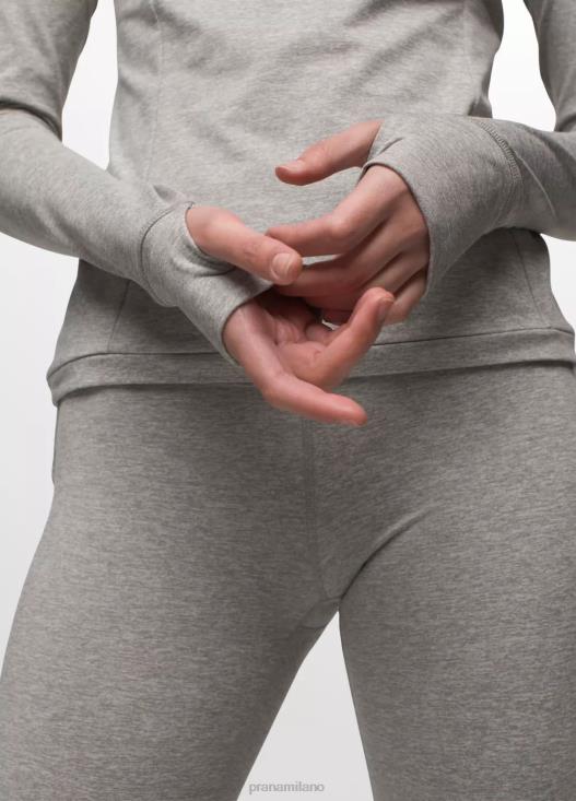 donne girocollo con flusso di ghiaccio prAna grigio erica vestiario T6DPZ92