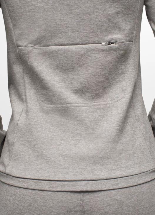 donne girocollo con flusso di ghiaccio prAna grigio erica vestiario T6DPZ92