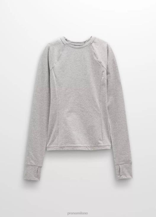 donne girocollo con flusso di ghiaccio prAna grigio erica vestiario T6DPZ92