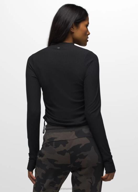 donne manica lunga stella fiammeggiante prAna nero vestiario T6DPZ41