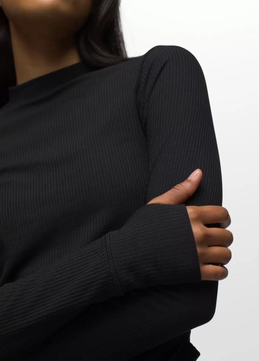 donne manica lunga stella fiammeggiante prAna nero vestiario T6DPZ41