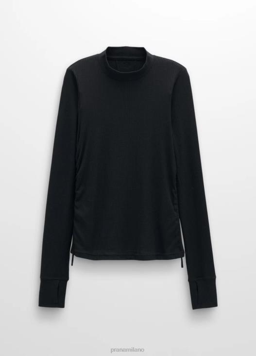 donne manica lunga stella fiammeggiante prAna nero vestiario T6DPZ41