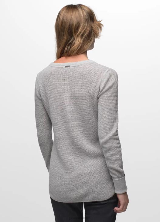 donne milani henley prAna grigio atletico vestiario T6DPZ93