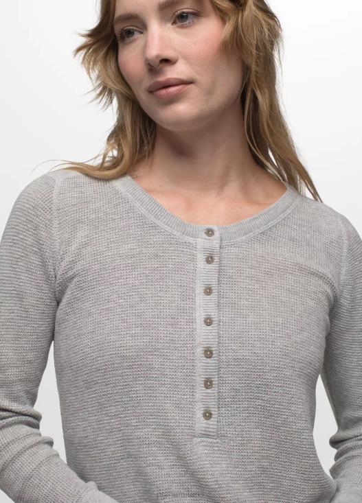 donne milani henley prAna grigio atletico vestiario T6DPZ93