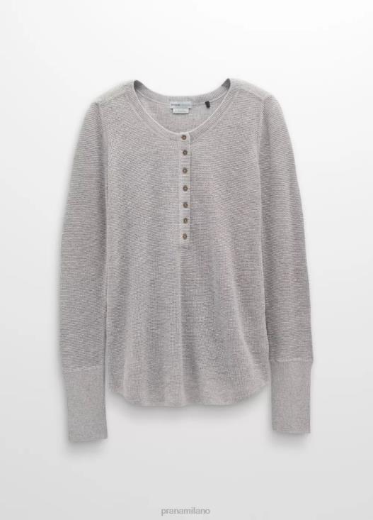 donne milani henley prAna grigio atletico vestiario T6DPZ93