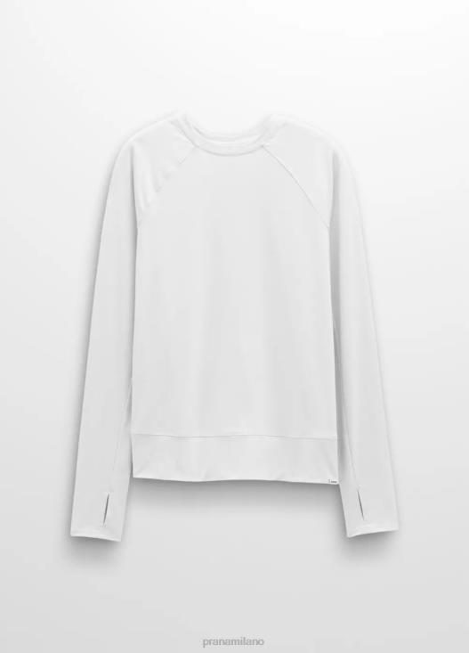 donne Maglia a maniche lunghe Sol Searcher prAna bianco morbido vestiario T6DPZ215