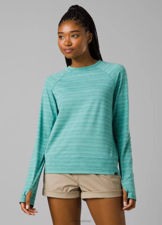 donne Maglia a maniche lunghe Sol Searcher prAna striscia di baia vestiario T6DPZ216
