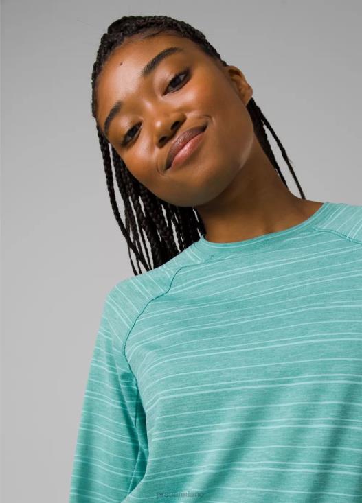 donne Maglia a maniche lunghe Sol Searcher prAna striscia di baia vestiario T6DPZ216
