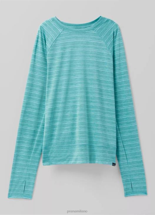 donne Maglia a maniche lunghe Sol Searcher prAna striscia di baia vestiario T6DPZ216