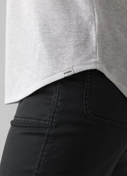 donne comoda maglietta girocollo prAna bianco vestiario T6DPZ13