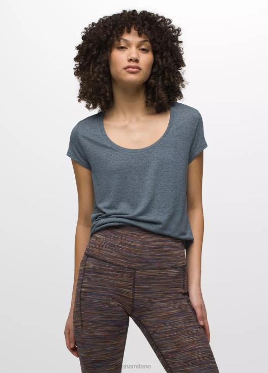 donne comoda maglietta girocollo prAna erica blu stagionata vestiario T6DPZ9
