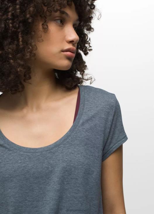 donne comoda maglietta girocollo prAna erica blu stagionata vestiario T6DPZ9