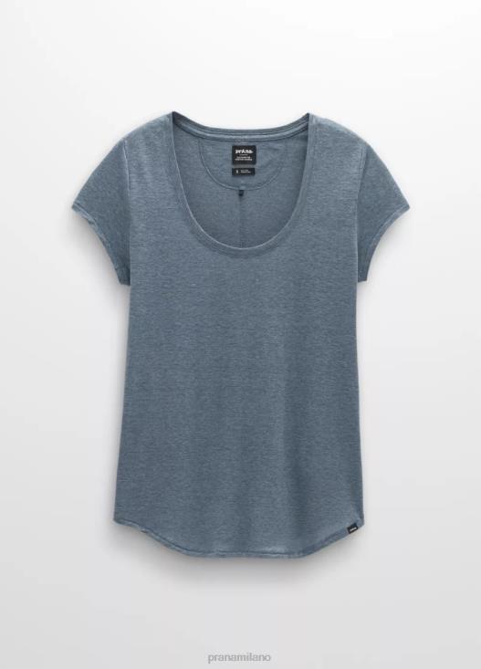donne comoda maglietta girocollo prAna erica blu stagionata vestiario T6DPZ9