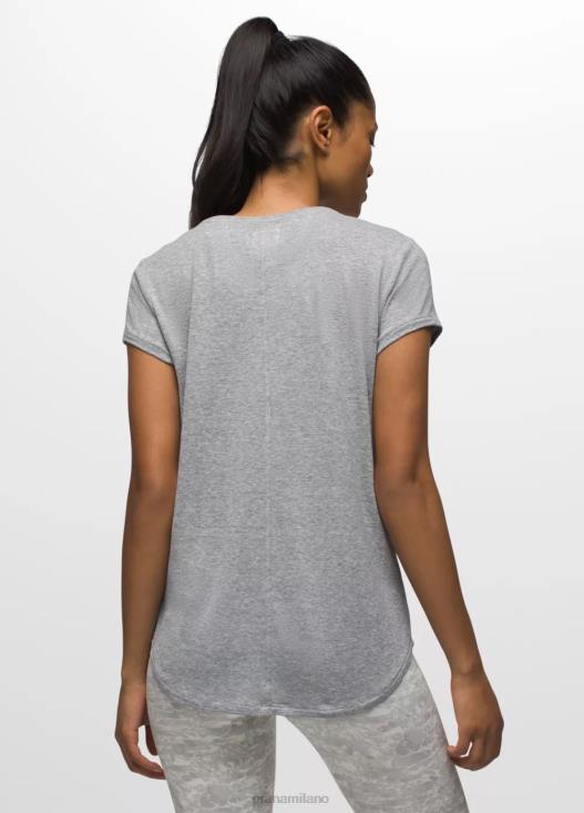 donne comoda maglietta girocollo prAna grigio erica vestiario T6DPZ12