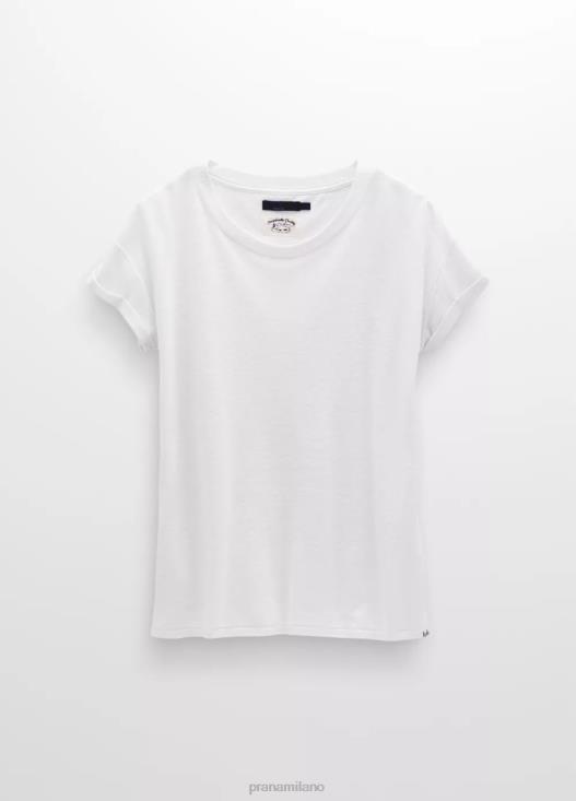 donne maglietta comoda prAna bianco vestiario T6DPZ193