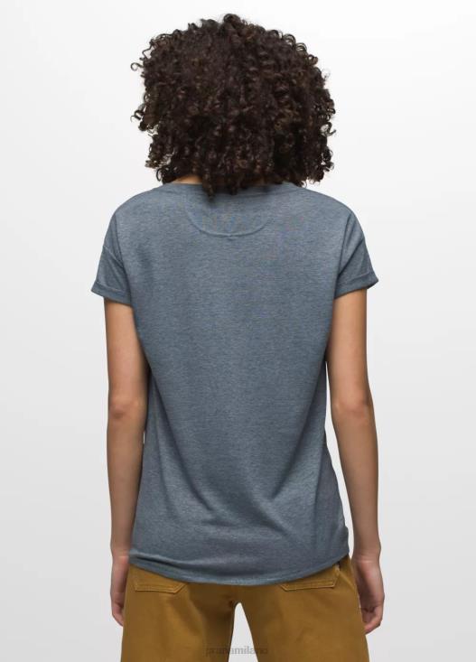donne maglietta comoda prAna erica blu stagionata vestiario T6DPZ188