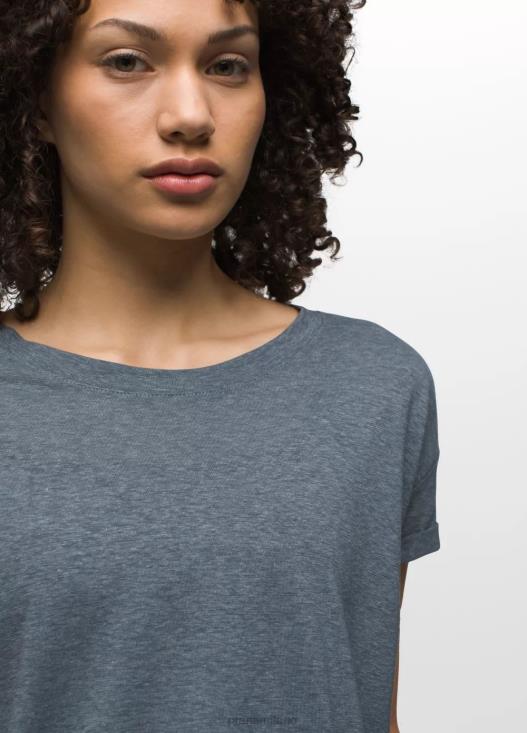 donne maglietta comoda prAna erica blu stagionata vestiario T6DPZ188