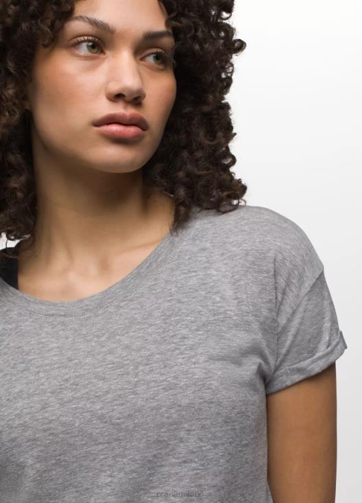 donne maglietta comoda prAna grigio erica vestiario T6DPZ190