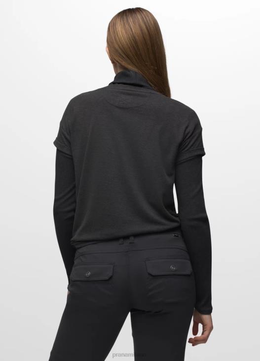 donne maglietta comoda prAna nero vestiario T6DPZ192
