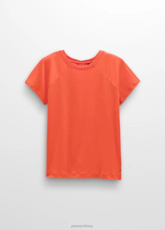 donne manica corta color fluo prAna caminetto vestiario T6DPZ107
