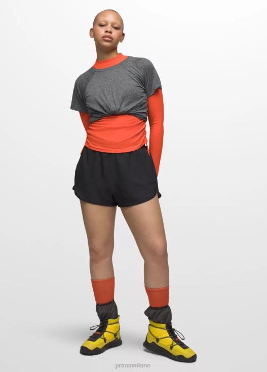 donne manica corta color fluo prAna erica di carbone vestiario T6DPZ109
