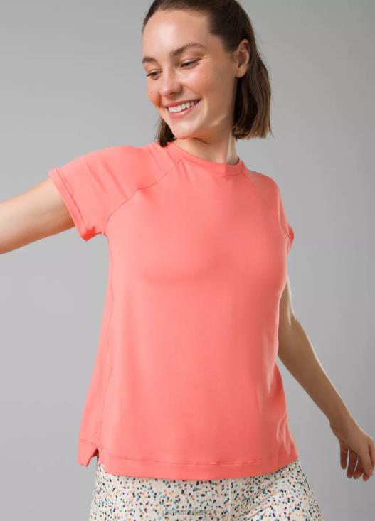 donne manica corta color fluo prAna fresca vestiario T6DPZ112