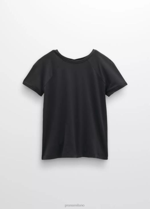 donne manica corta color fluo prAna nero vestiario T6DPZ110