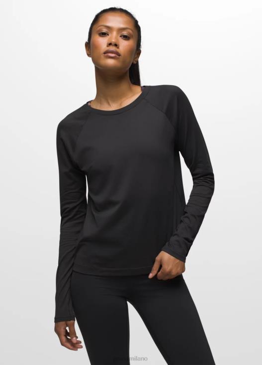 donne manica lunga color Alpenglow prAna nero vestiario T6DPZ179