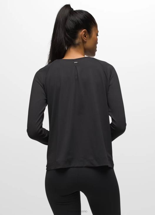 donne manica lunga color Alpenglow prAna nero vestiario T6DPZ179