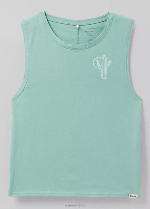 donne senza maniche con grafica organica prAna cactus della baia leggera vestiario T6DPZ254