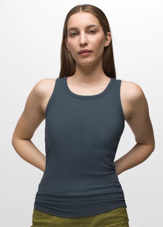 donne serbatoio a costola di fondazione prAna erica blu grigio vestiario T6DPZ163