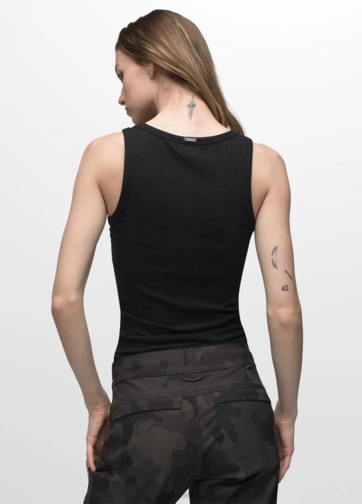 donne serbatoio a costola di fondazione prAna erica nera vestiario T6DPZ164