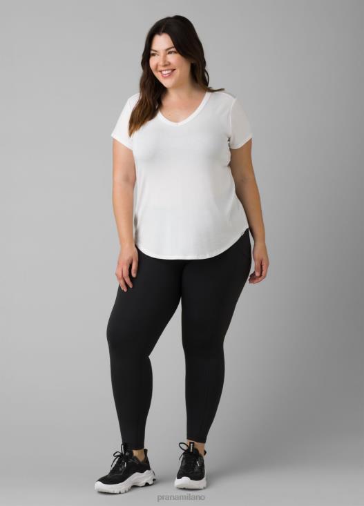 donne top Foundation 365 con scollo a V plus prAna bianco vestiario T6DPZ256