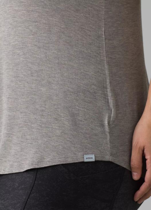 donne top Foundation 365 con scollo a V plus prAna grigio erica vestiario T6DPZ257