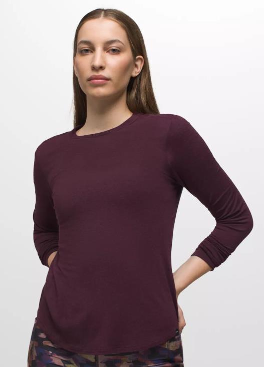 donne top a maniche lunghe Foundation 365 prAna erica di gelso vestiario T6DPZ132