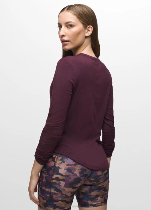 donne top a maniche lunghe Foundation 365 prAna erica di gelso vestiario T6DPZ132