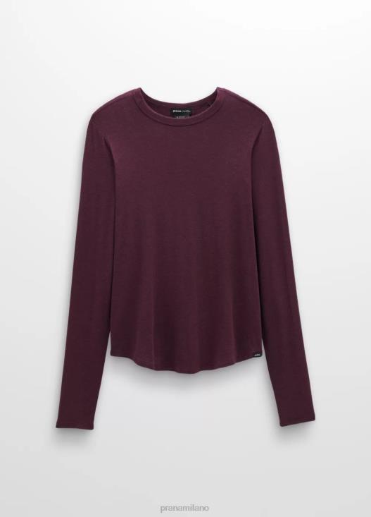 donne top a maniche lunghe Foundation 365 prAna erica di gelso vestiario T6DPZ132